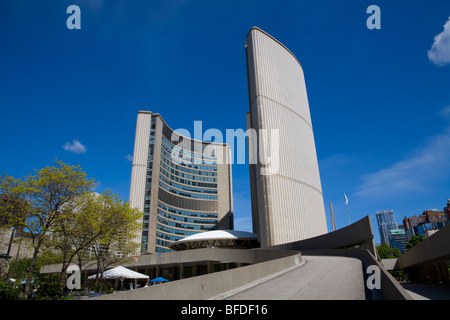 Low angle view of new City Hall, Toronto, Ontario, Canada Stock Photo