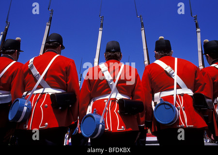 The Fort Henry Guard, Upper Canada Village, Morrisburg, Ontario, Canada. Stock Photo