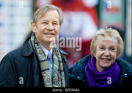 Michael York with his wife in Prague Stock Photo