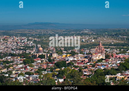 Overview of the city of San Miguel de Allende, Guanajuato, Mexico. Stock Photo