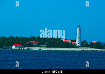 Light station on Georgian Bay, Cove Island, Fathom Five National Marine Park, Ontario, Canada Stock Photo