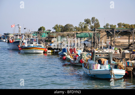 Harbour view, Potamos Liopetriou, Ayia Napa, Famagusta District, Cyprus Stock Photo