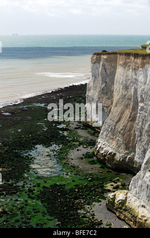 Aerial view looking down from the Cliffs near Hope Point, on the Saxon Shore Way, Kent Stock Photo