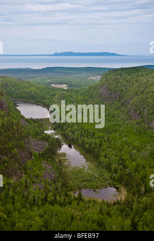 Aerial view of a canyon, Sleeping Giant Provincial Park, Thunder Bay