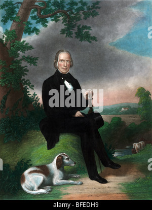 Portrait of US statesman + orator Henry Clay (1777 - 1852) - often regarded as one of the greatest senators in American history. Stock Photo