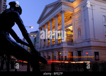 The Royal Opera House, Covent Garden at dusk Stock Photo