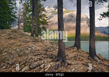 Lake Minnewanka, Banff National Park, Alberta, Canada Stock Photo