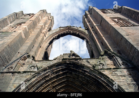 Elgin Cathedral sometimes referred to as ‘The Lantern of the North’ is an historic ruin in Elgin in Moray, north-east Scotland. Stock Photo