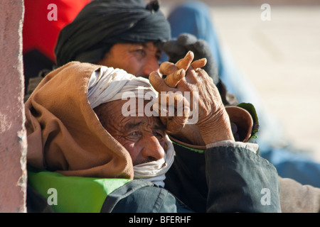 Old Moroccan man in Tinehir Morocco Stock Photo