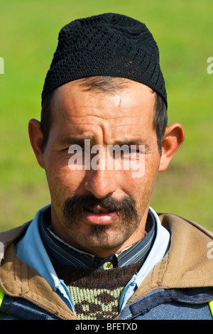 Muslim man at Volubilis in Meknes Morocco Stock Photo