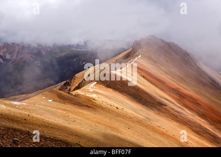 stormy weather on the volcanic slopes of Mackenzie Mountain in Tweedsmuir Park in British Columbia Canada Stock Photo