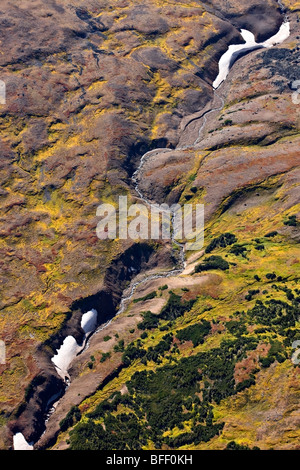 volvanic landscape in the Rainbow Mountains of British Columbia Canada Stock Photo