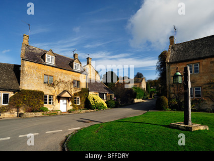 MINSTER LOVELL, OXFORDSHIRE, UK - NOVEMBER O3, 2009: View of houses in the village Stock Photo
