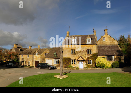 MINSTER LOVELL, OXFORDSHIRE, UK - NOVEMBER O3, 2009: View of houses in the village Stock Photo