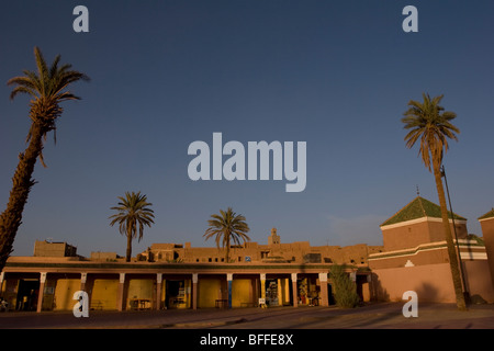 Tamegroute is a small 11th century desert town in the Draa Valley, south of Zagora near the Moroccan Algerian border. Stock Photo