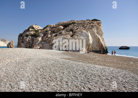 Aphrodite's Beach, Petra tou Romiou, Pafos District, Cyprus Stock Photo