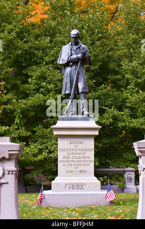 United States Civil War Memorial at Forest Hills Cemetery. Stock Photo