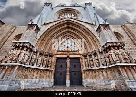 Cathedral of Tarragona, Catalonia, Spain, Europe. Facade Stock Photo