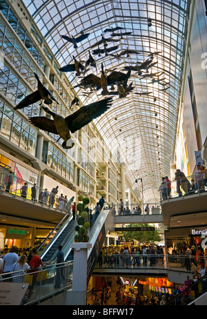 Flight Stop Display by Michael Snow at The Toronto Eaton Shopping Centre, Toronto, Canada, Ontario, North America Stock Photo