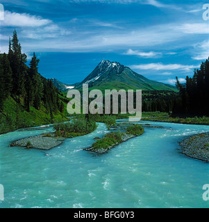 White Berel River. The Altai Mountains, East Kazakhstan Stock Photo