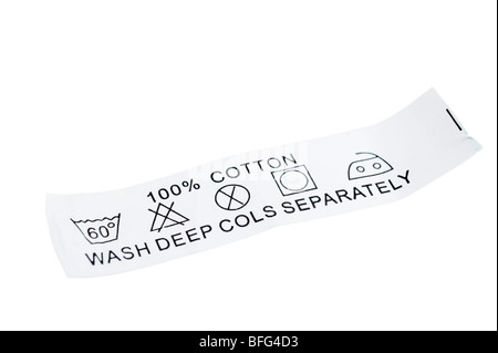 Washing instructions label Stock Photo: 24573867 - Alamy