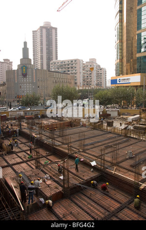 Construction work in Shanghai. China Stock Photo