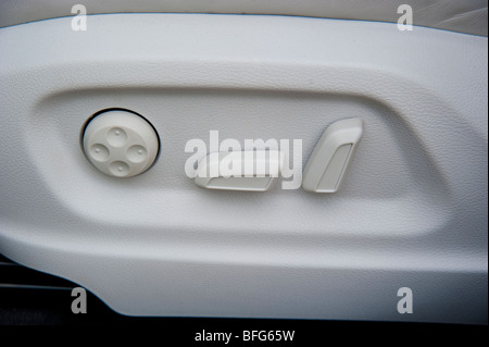 Electric seat control buttons in Audi Q 5 SUV Stock Photo