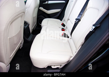 Rear seats in Audi Q 5 SUV, crossover Stock Photo