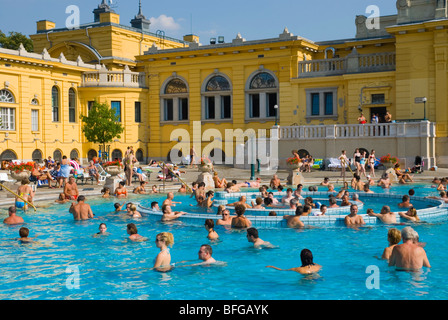 Szechenyi fürdö baths in the City Park of Budapest Hungary Europe Stock Photo