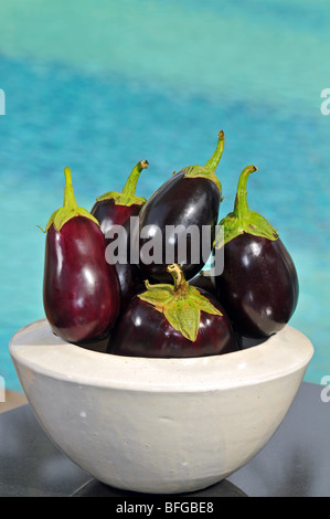Aubergines, aubergine Eggplant Stock Photo
