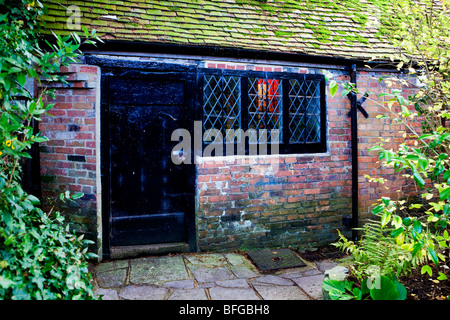 Old rear entrance to the Priest House Museum in Wimborne, Dorset Stock Photo