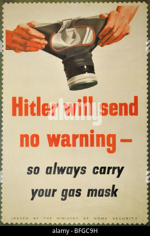 World war gas mask warning hi-res stock photography and images - Alamy