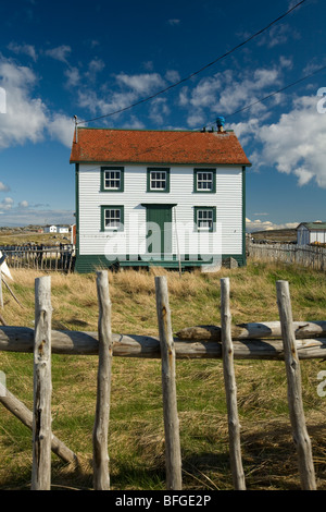 historic house in the fishing village of Tilting, a National Historic Site, on Fogo Island, Newfoundland & Labrador, Canada Stock Photo