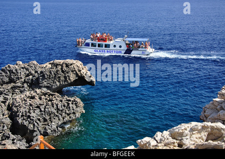 Sightseeing boat, Cavo Greco, Famagusta District, Cyprus Stock Photo