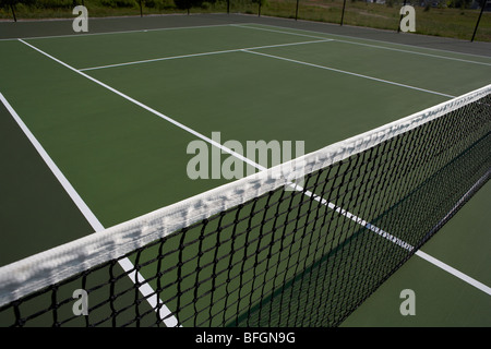 Empty tennis court Stock Photo