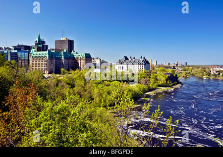 Ottawa River and Supreme Court, Ottawa, Ontario, Canada Stock Photo