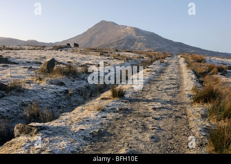 Track leading towards Moel Siabod Mountain North Wales. Stock Photo