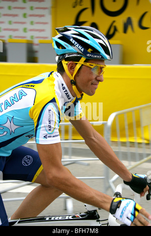 2009 Tour de France winner, Alberto Contador of the Astana team Stock Photo