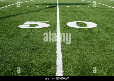 Detail of American Football Field Stock Photo