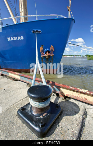 Canadian Coast Guard research vessel, the Namao on Lake Winnipeg.  Docked in Gimli, Manitoba harbour. Stock Photo