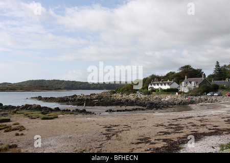 waterfront houses in Rockcliffe Dumfries and Galloway, Scotland  September 2009 Stock Photo