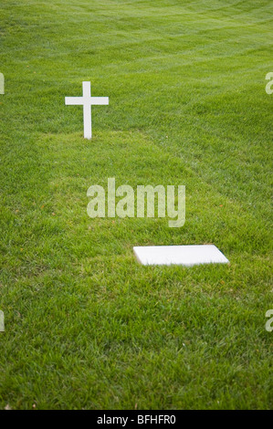 United States Senator Ted Kennedy Grave, Arlington National Cemetery, Washington DC  USA Stock Photo