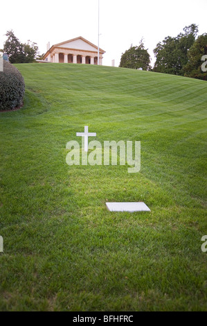 United States Senator Ted Kennedy Grave, Arlington National Cemetery, Washington DC  USA Stock Photo