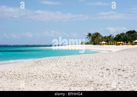 White Sand Beach at Shoal Bay (East) on Anguilla, West Indies Stock Photo