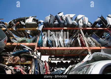 Car parts in Junkyard Stock Photo