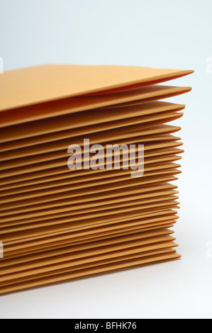 Stack of brown envelopes Stock Photo