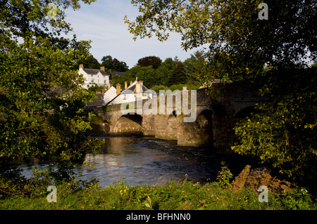 europe, UK, Wales, Powys, Crickhowell river bridge 2009 Stock Photo