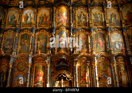 Interior and icons of St Nicholas Greek Orthodox Church, Eger, Hungary ...