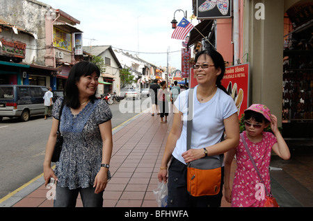 Walking the streets of Malacca Malaysia Stock Photo