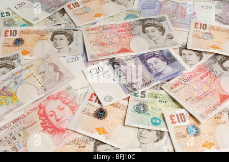 British paper currency Stock Photo